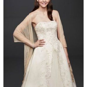 DAVID'S BRIDAL | EMBELLISHED MESH WRAP